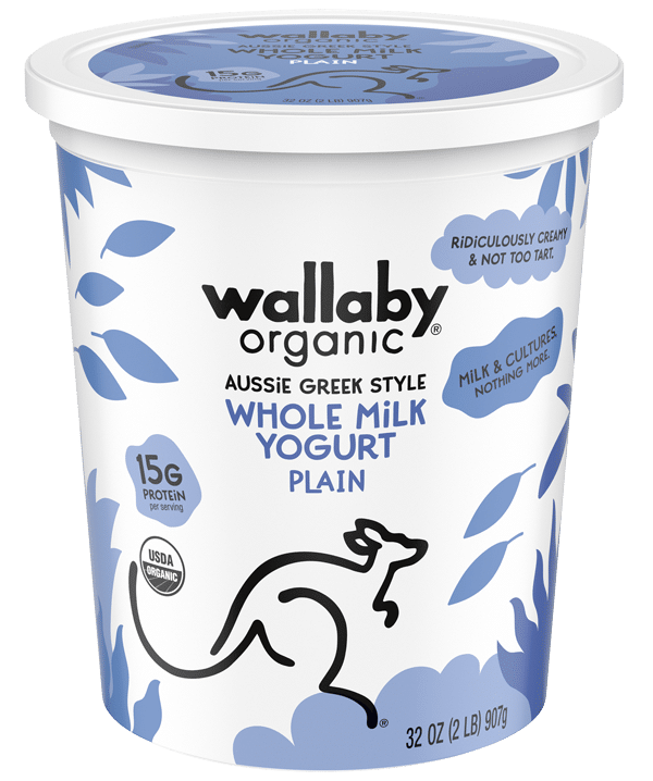 Wallaby Plain Organic Whole Milk Greek Yogurt 32oz