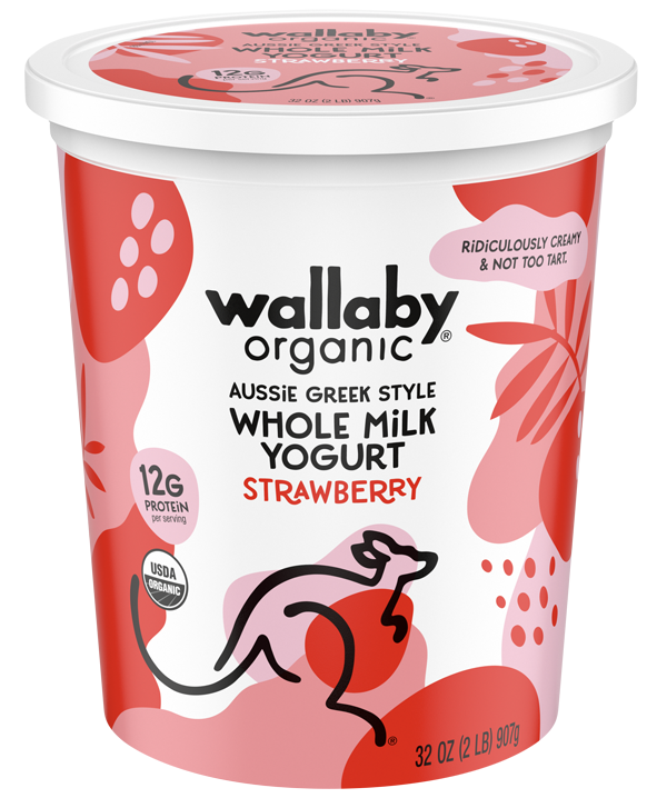 Wallaby Strawberry Organic Whole Milk Greek Yogurt 32oz