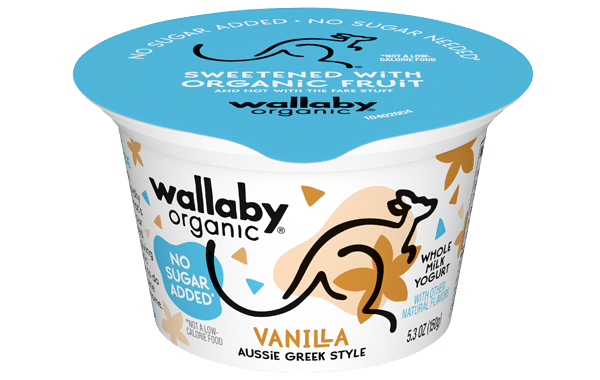 Wallaby Vanilla  Organic Whole Milk Greek Yogurt