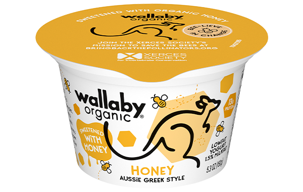 Wallaby Organic Sweetened with Honey Greek Lowfat Yogurt